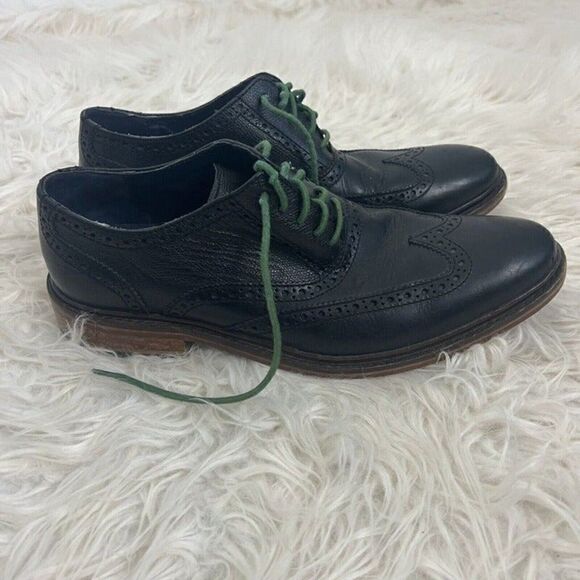 Cole Haan 'Colton' Wingtip Oxfords Derby Black Size 10.5 M Mens Leather Shoes - Picture 2 of 12
